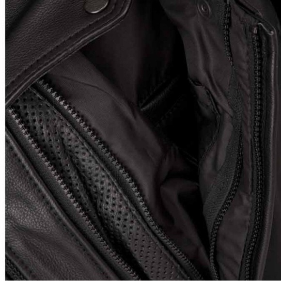 Fox Creek Commander Jacket Leather Black Motorcycle Large - Picture 5 of 14